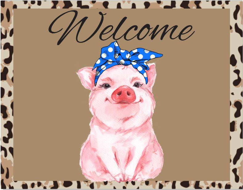 Leopard Pig with Headband