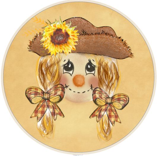 Girl Scarecrow sign