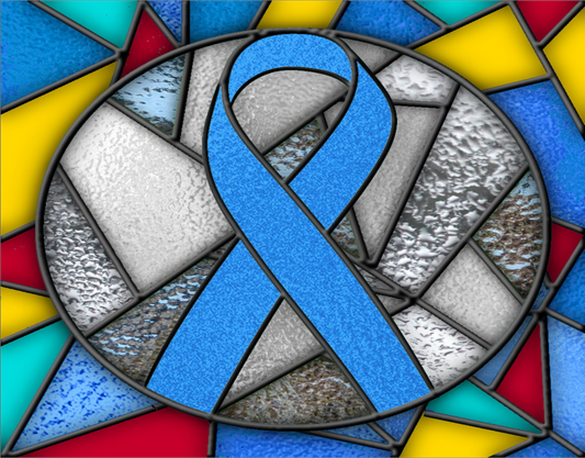 Autism Awareness Stained Glass Look Sign 9x7