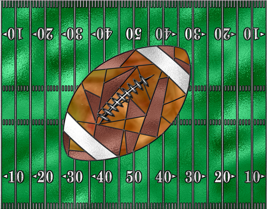 Football Stained Glass Look Sign 9x7