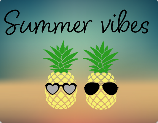 Summer vibes pineapple sign