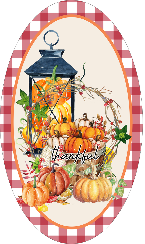 Thankful Fall Lantern Oval Sign – RCL Signs and More