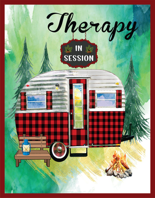 Therapy Is In Session Camper Sign
