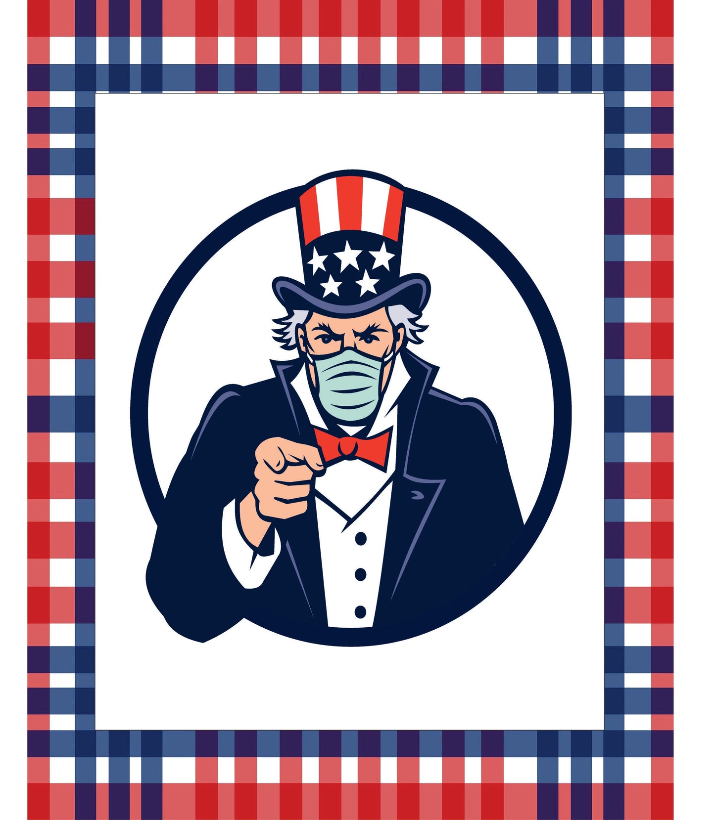 Uncle Sam Patriotic Mask Sign