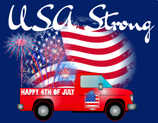 USA Strong Patriotic truck sign
