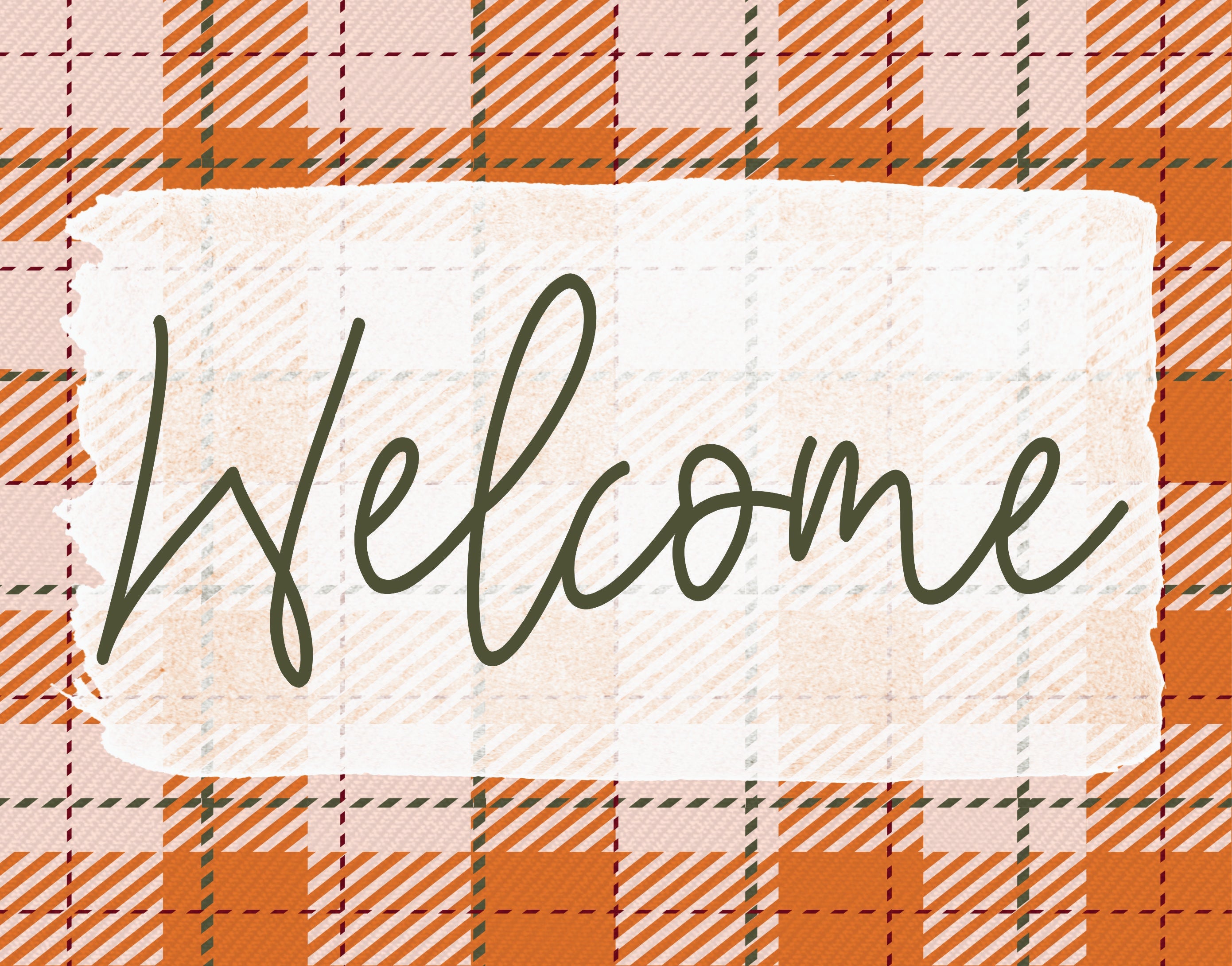 Welcome Fall Plaid Sign – RCL Signs and More