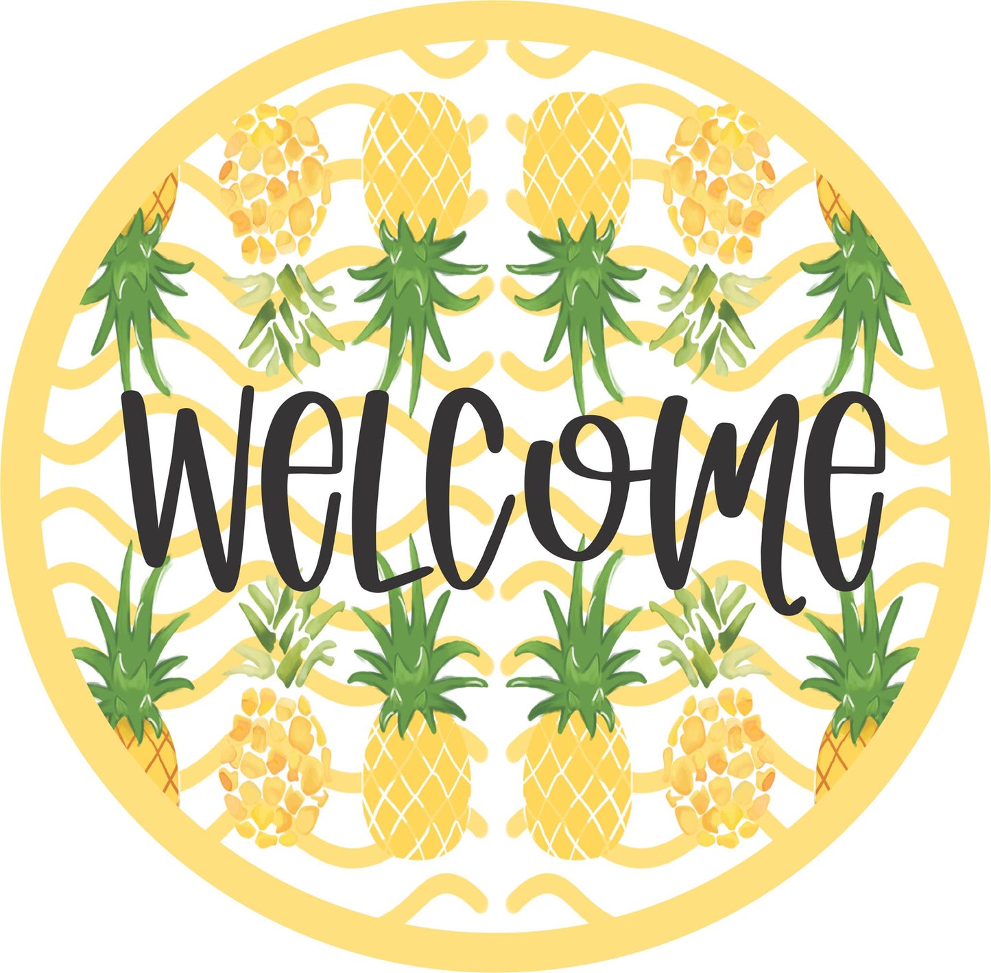 Welcome Pineapple Sign